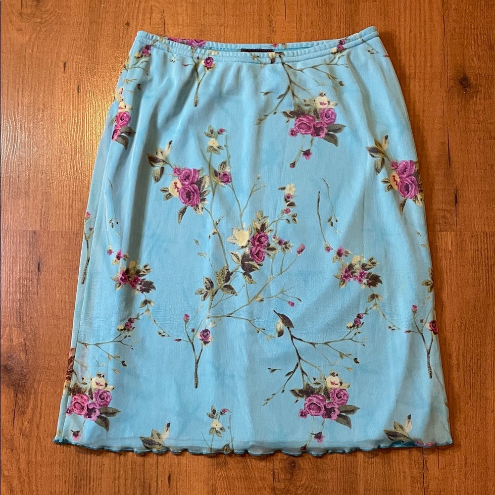 Grapevine Floral Blue Skirt